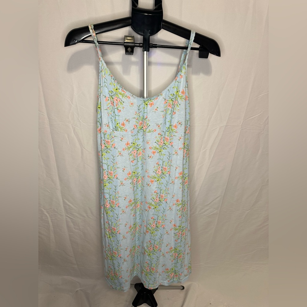 PINK K Floral Midi Dress - Light Blue and Pink